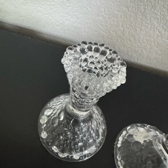 PartyLite Gray Crystal Candle Holders Elegant Accents - Picture 3 of 7